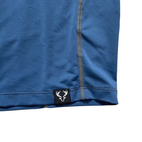 Forloh Men's SolAir Hooded Long Sleeve Blue Hunting Baselayer Shirt Sz L - Picture 6 of 9